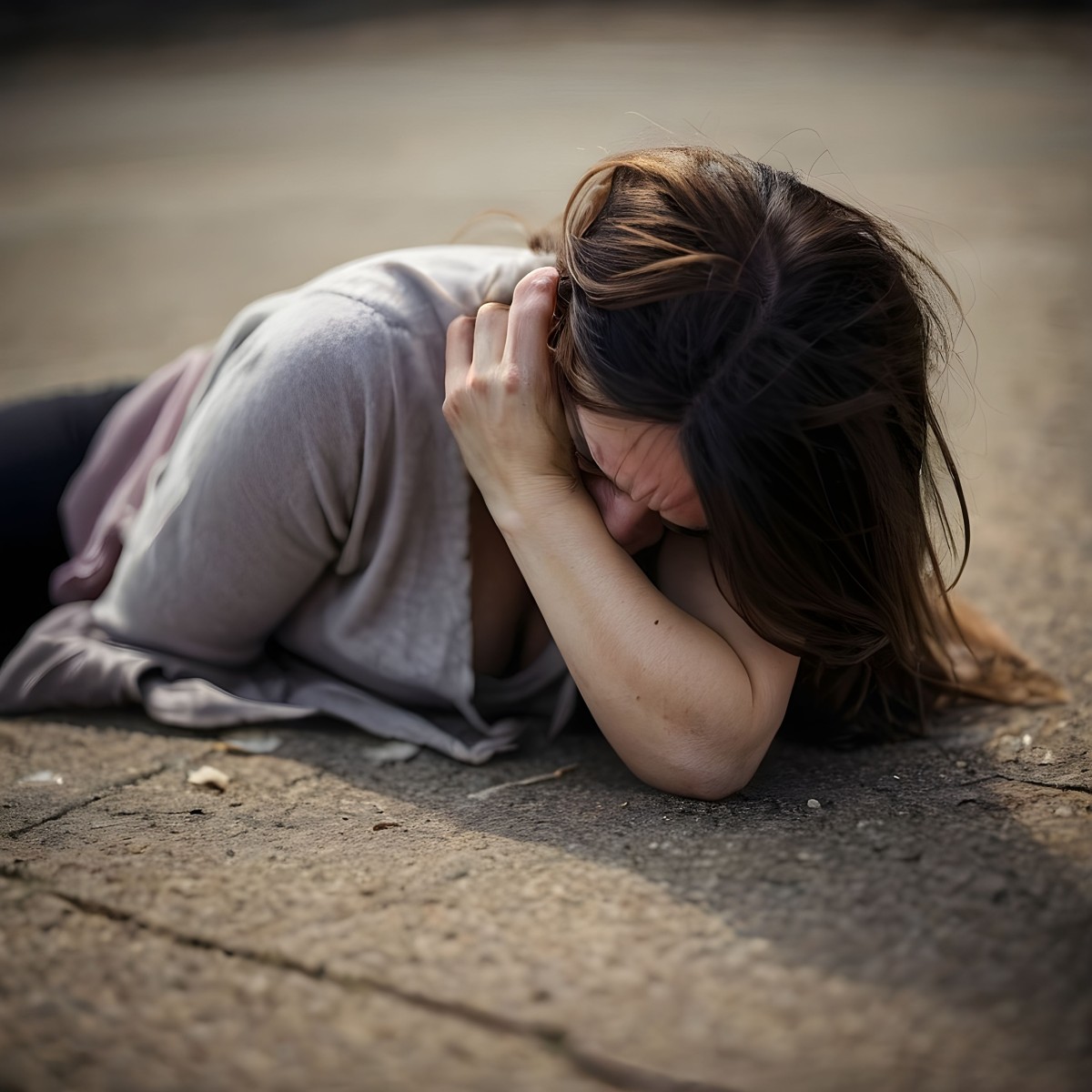 ISVA Woman on pavement